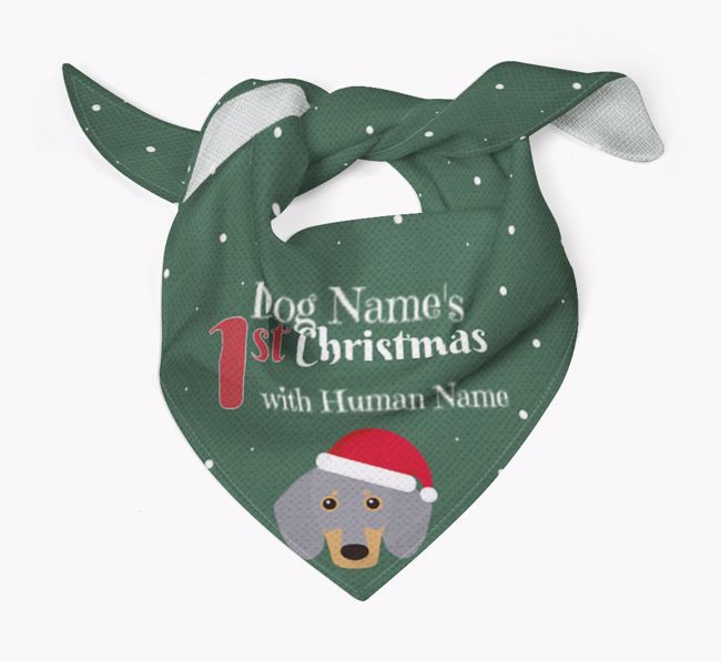 First Christmas Personalised Bandana with {breedFullName} Icon